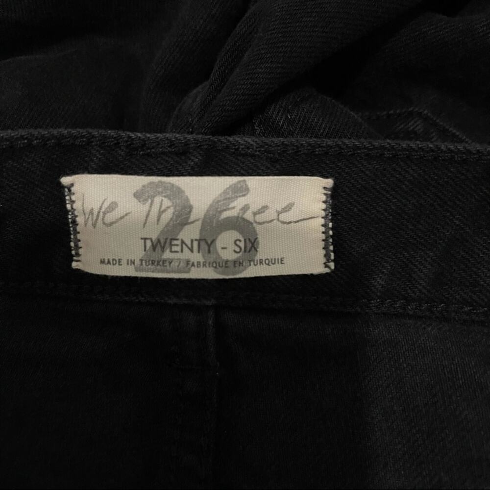 Free People Stove Pipe Jeans Black Cropped Size 26 NEW - Picture 8 of 10